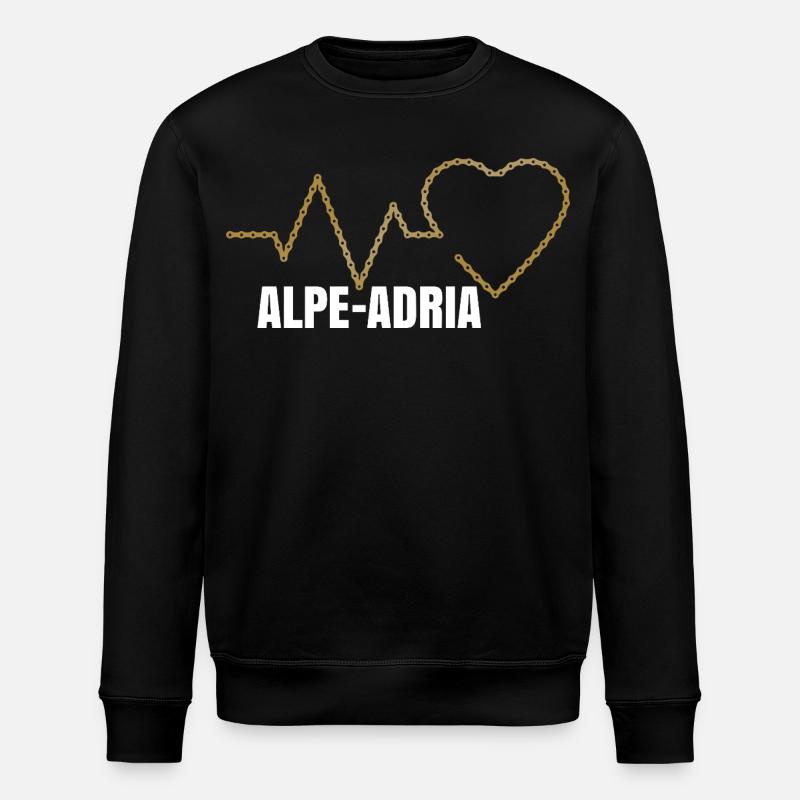 Fahrradurlaub Alpe Adria - Stanley/Stella Unisex Bio-Sweatshirt ROLLER - Schwarz