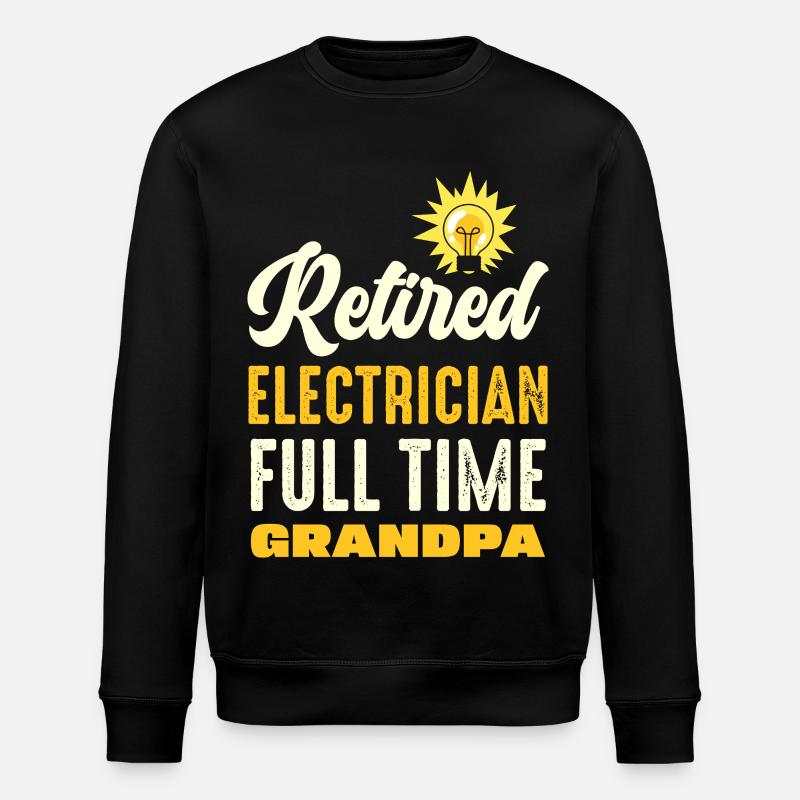 Vollzeit Elektriker Großvater - Stanley/Stella Unisex Bio-Sweatshirt ROLLER - Schwarz