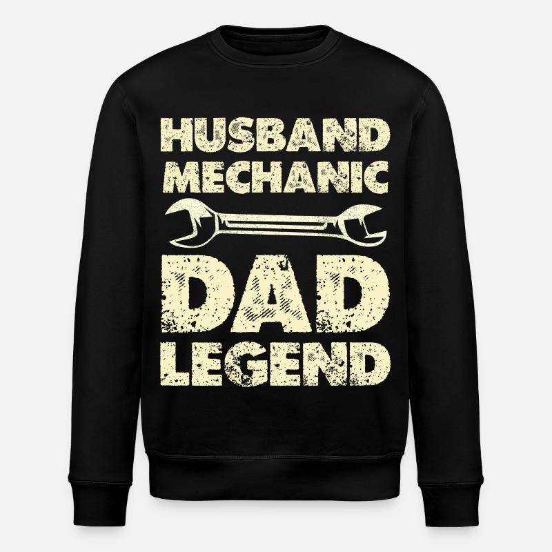 Husband Mechanic Dad Legend - Stanley/Stella Unisex Bio-Sweatshirt ROLLER - Schwarz
