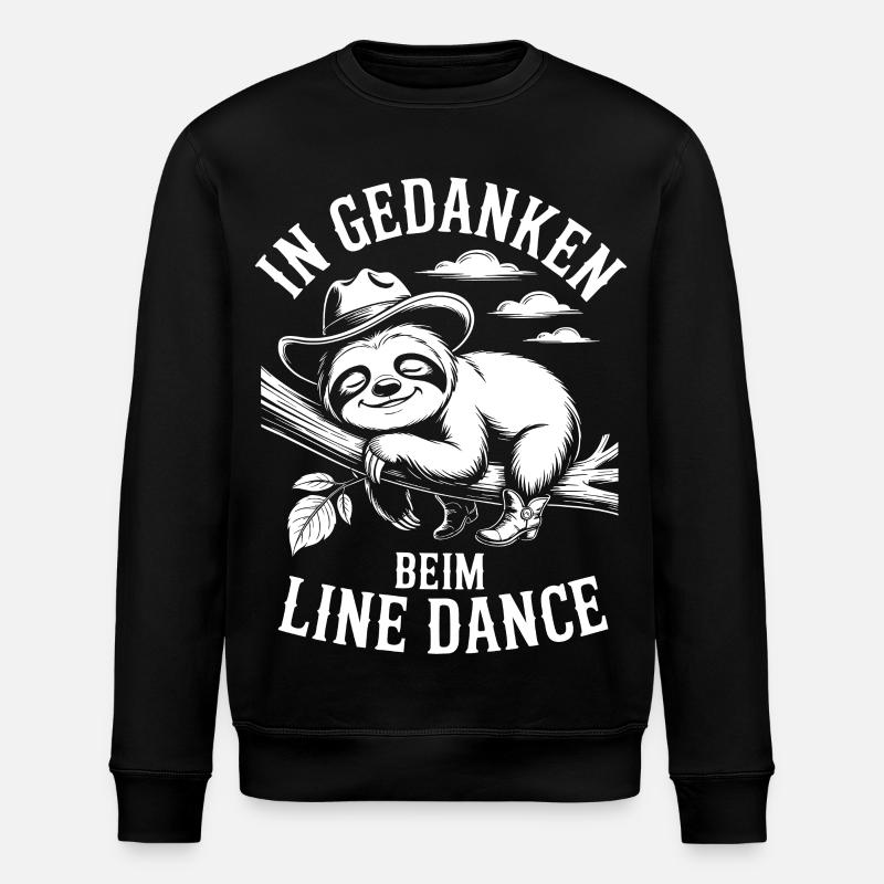Sloth dreams of line dancing - Stanley/Stella ROLLER Unisex Organic Sweatshirt - black