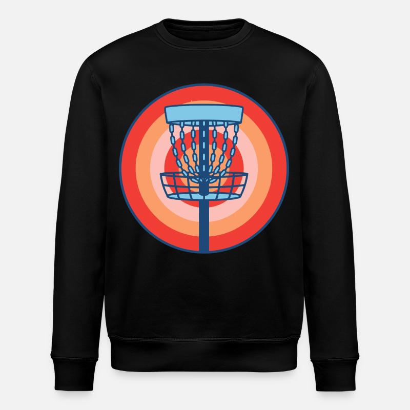 Disc Golf Basket Retro fliegende Discgolf-Szene - Stanley/Stella Unisex Bio-Sweatshirt ROLLER - Schwarz