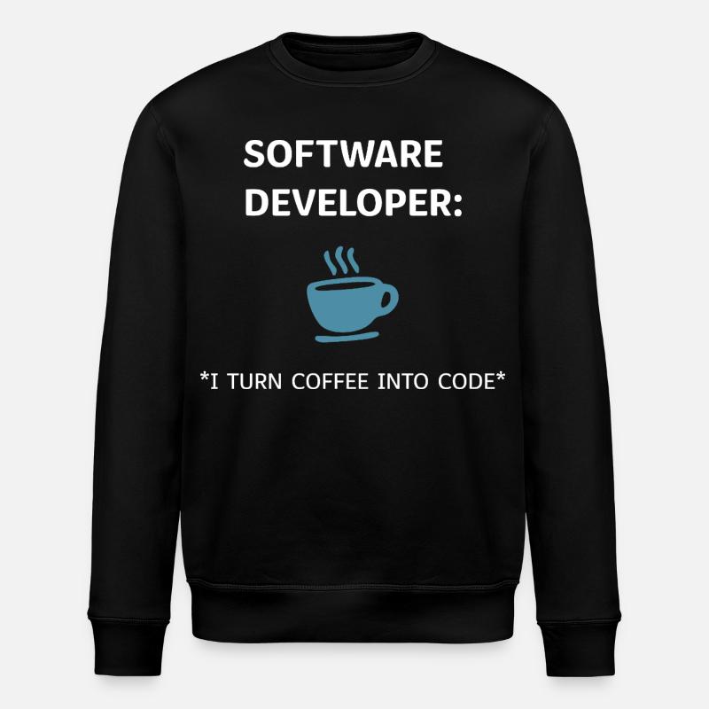Software Developer - Coffee Edition - Stanley/Stella ROLLER Unisex Organic Sweatshirt - black