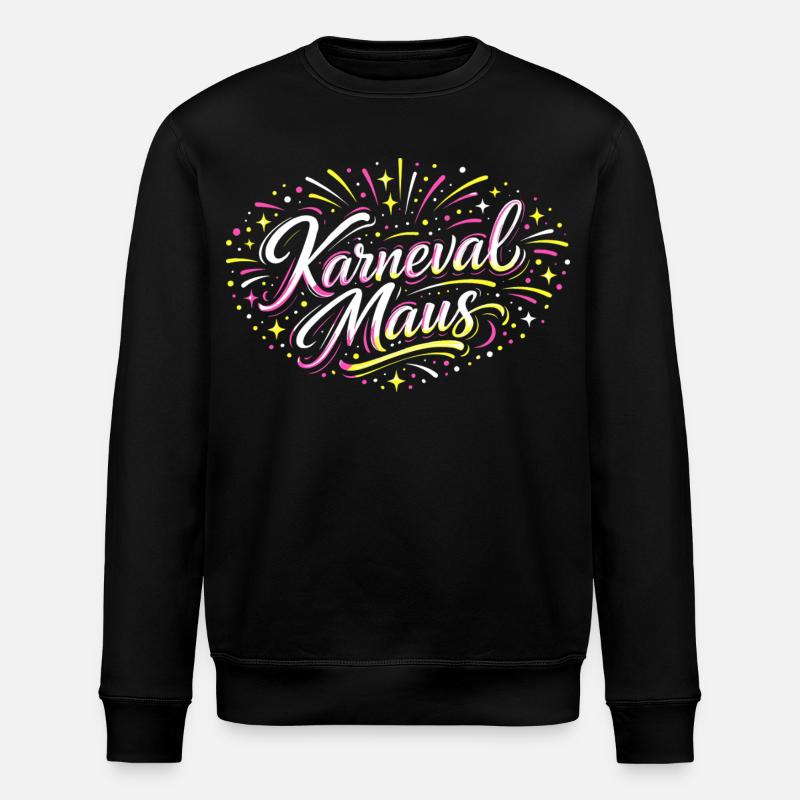 Kölner Karnevalsmaus Alaaf Lustig Fasching Geschen - Stanley/Stella Unisex Bio-Sweatshirt ROLLER - Schwarz