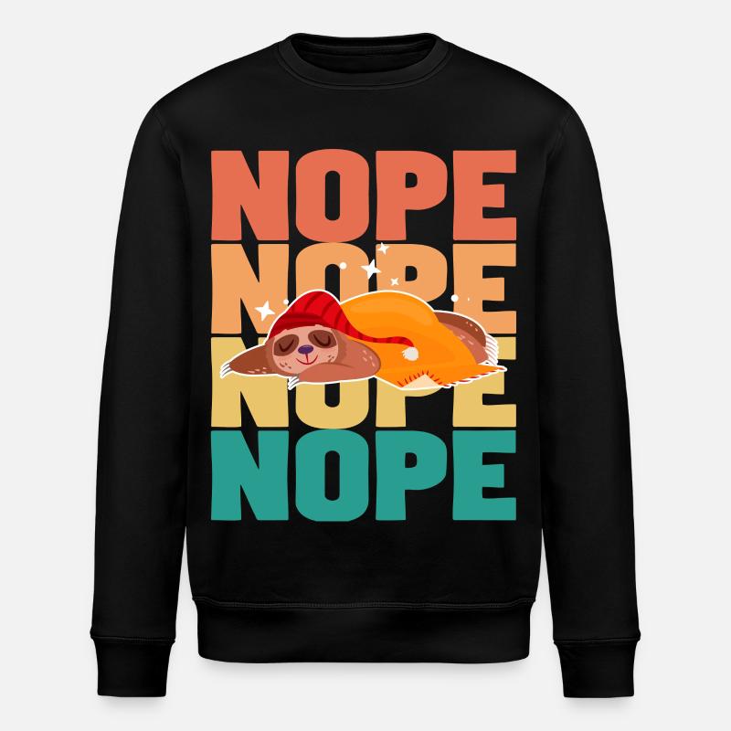 Faultier: Nein. - Stanley/Stella Unisex Bio-Sweatshirt ROLLER - Schwarz