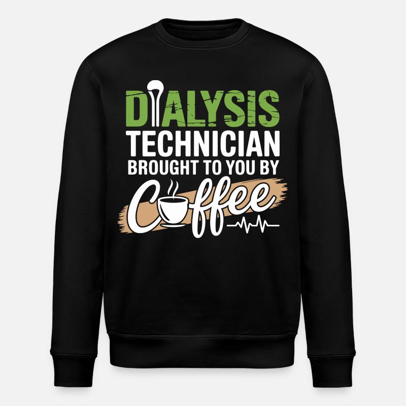 Dialyse-Techniker Kaffee Motiv - Stanley/Stella Unisex Bio-Sweatshirt ROLLER - Schwarz