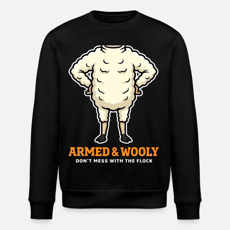 Schaf Kostüm - Stanley/Stella Unisex Bio-Sweatshirt ROLLER - Schwarz