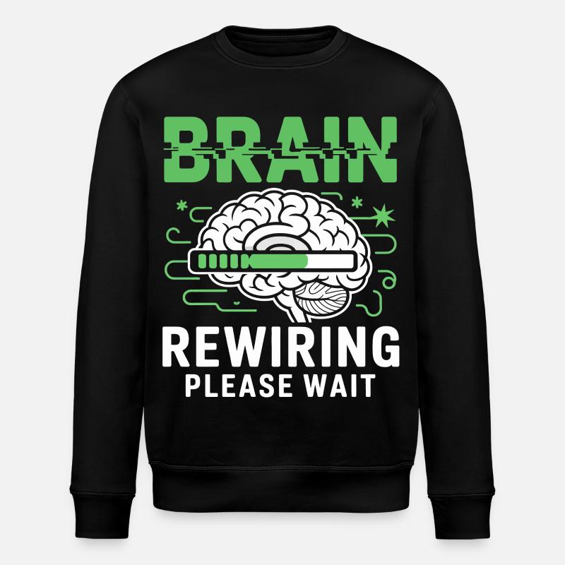 Brain Restart Please Wait - Stanley/Stella ROLLER Unisex Organic Sweatshirt - black