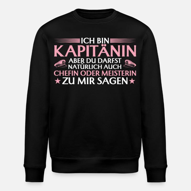 Capitaine, Patron ou Maître - Marin - Sweat bio ROLLER Stanley/Stella Unisexe - noir
