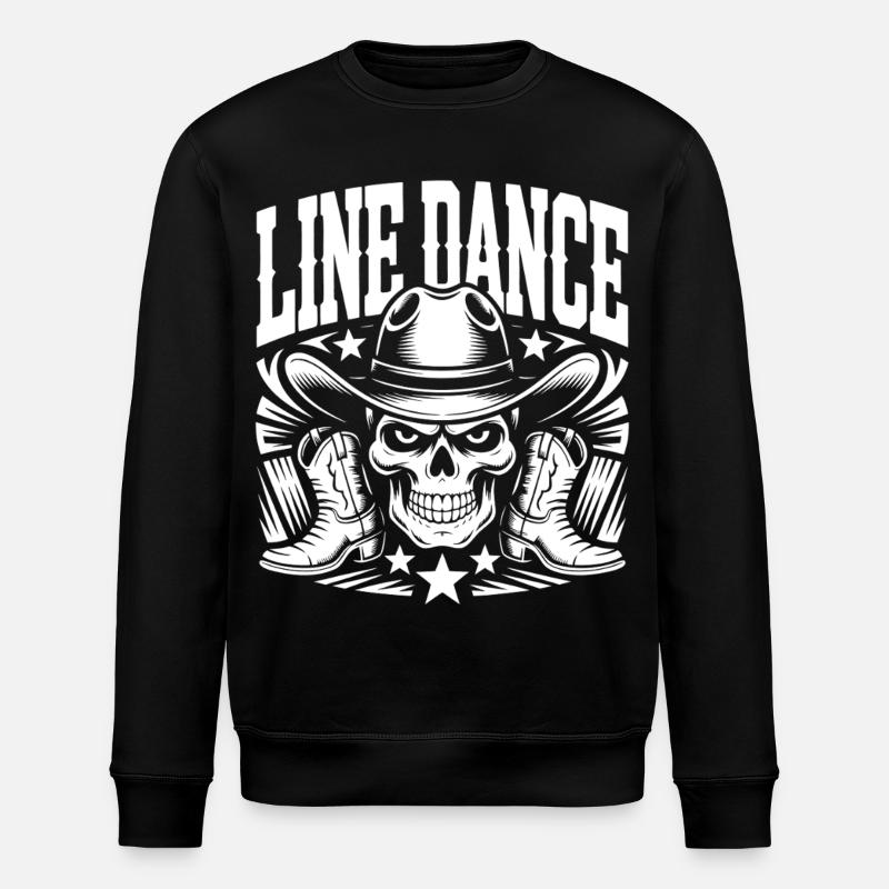 Lone Dance Skull Rodeo - Stanley/Stella ROLLER Unisex Organic Sweatshirt - black