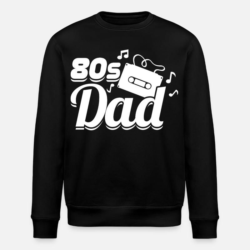 80er Papa - Stanley/Stella Unisex Bio-Sweatshirt ROLLER - Schwarz