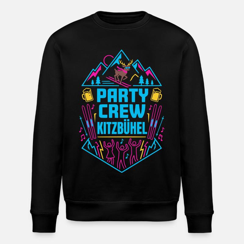 Kitzbühel Apres Ski Party - Stanley/Stella Unisex Bio-Sweatshirt ROLLER - Schwarz