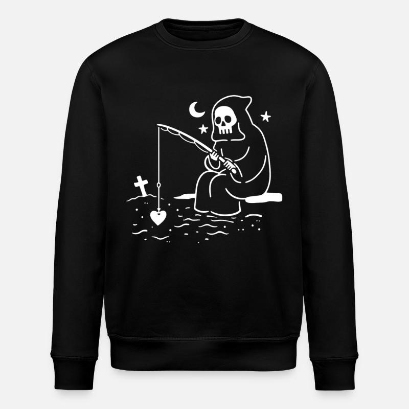 Grim Reaper's Heart Catcher - Stanley/Stella ROLLER Unisex Organic Sweatshirt - black