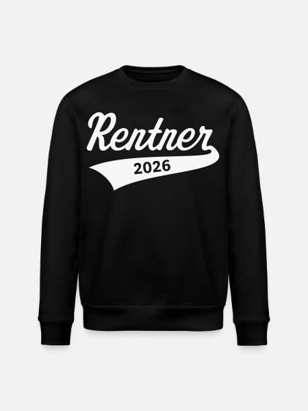 Retirees 2026 (Pension/Retirement/White) - Stanley/Stella ROLLER Unisex Organic Sweatshirt - black
