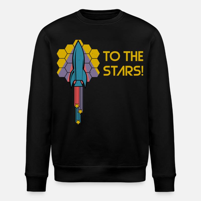 Zu den Sternen! - Stanley/Stella Unisex Bio-Sweatshirt ROLLER - Schwarz