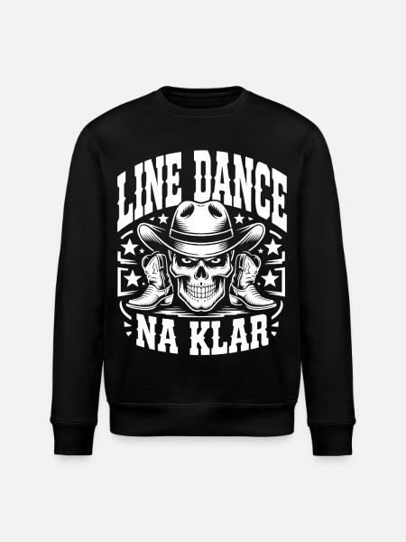 Line Dance Skull Cowboy - Stanley/Stella ROLLER Unisex Organic Sweatshirt - black