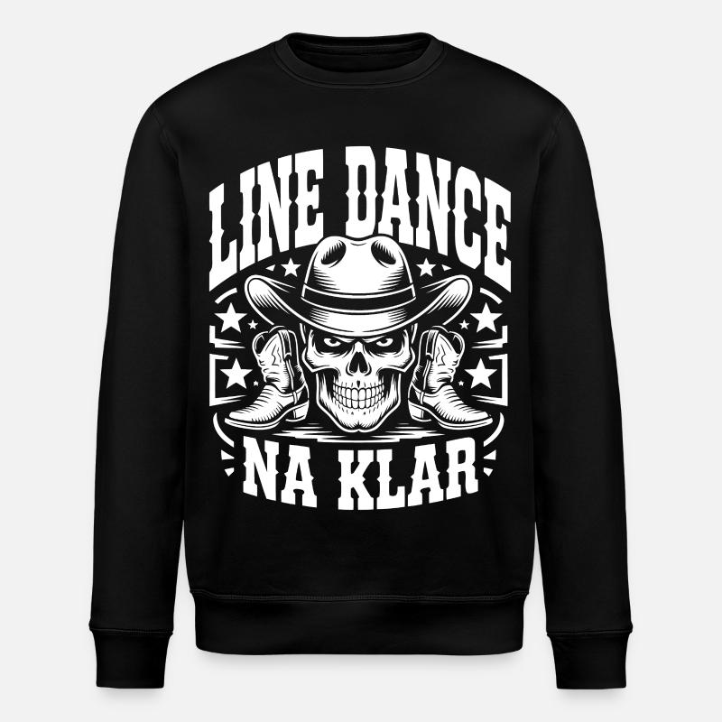 Cowboy en Ligne de Crâne - Sweat bio ROLLER Stanley/Stella Unisexe - noir