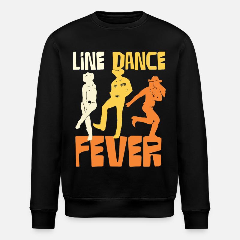 Line Dance Fever Silhouetten - Stanley/Stella Unisex Bio-Sweatshirt ROLLER - Schwarz