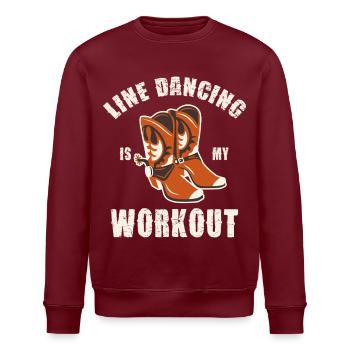 Line Dance Workout Schuhe - Stanley/Stella Unisex Bio-Sweatshirt ROLLER - Burgunderrot - Vorne - Nik (191cm)
