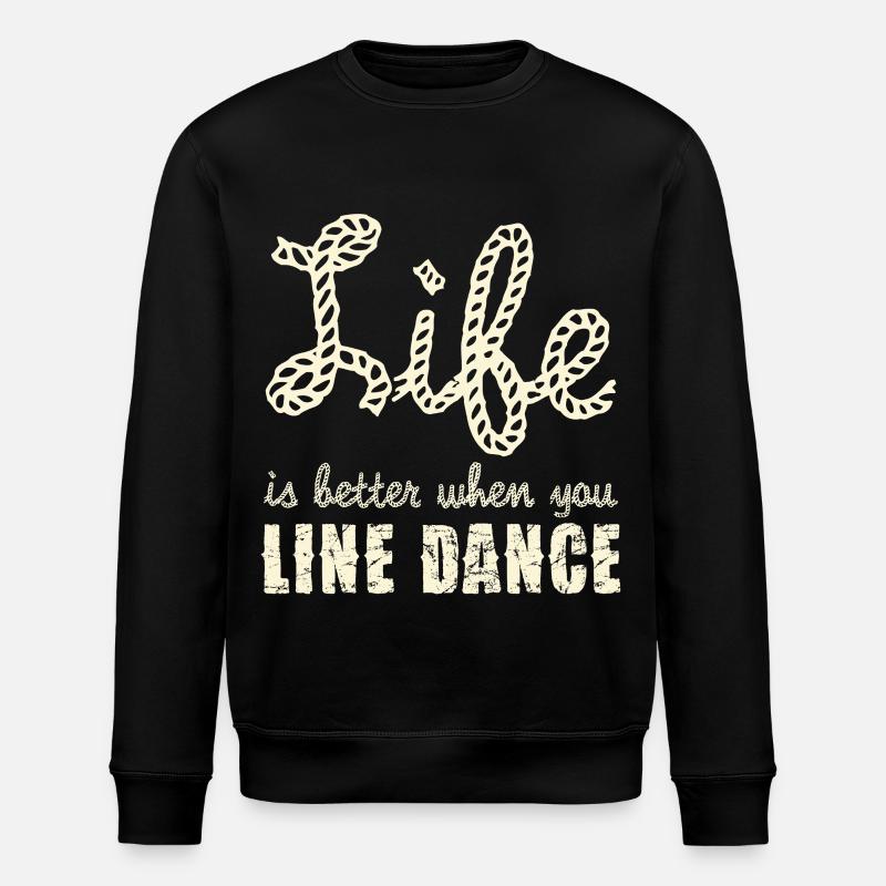 Line Dance Lebensfreude Rope Schrift - Stanley/Stella Unisex Bio-Sweatshirt ROLLER - Schwarz