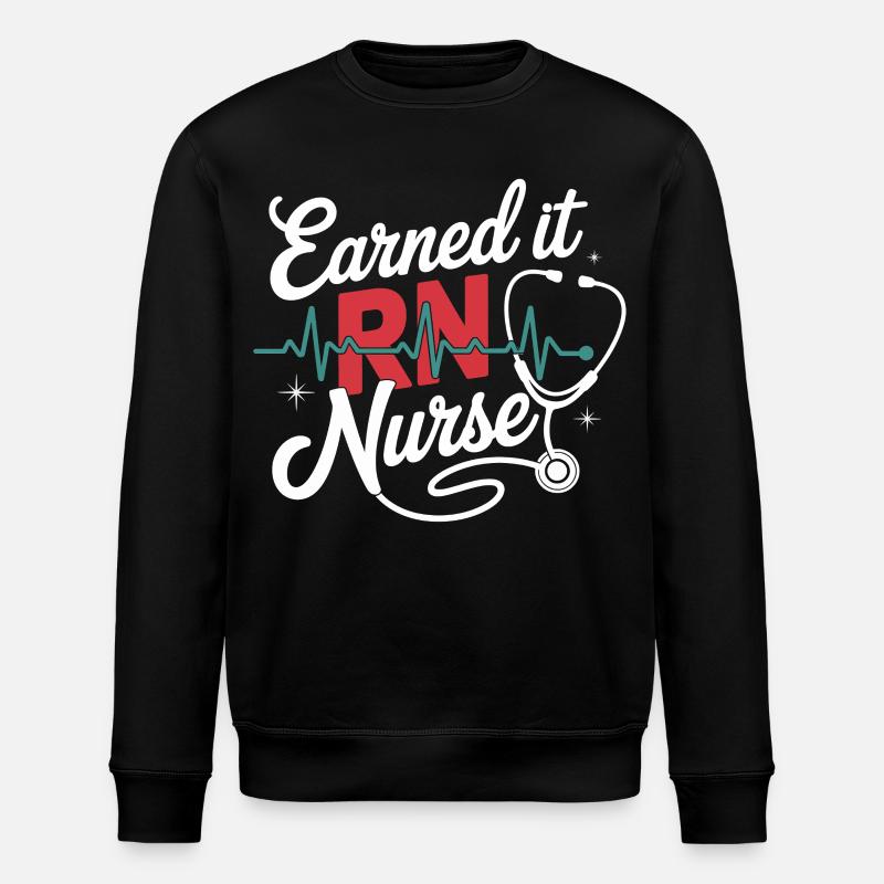 Earned it RNurse - Stanley/Stella Unisex Bio-Sweatshirt ROLLER - Schwarz