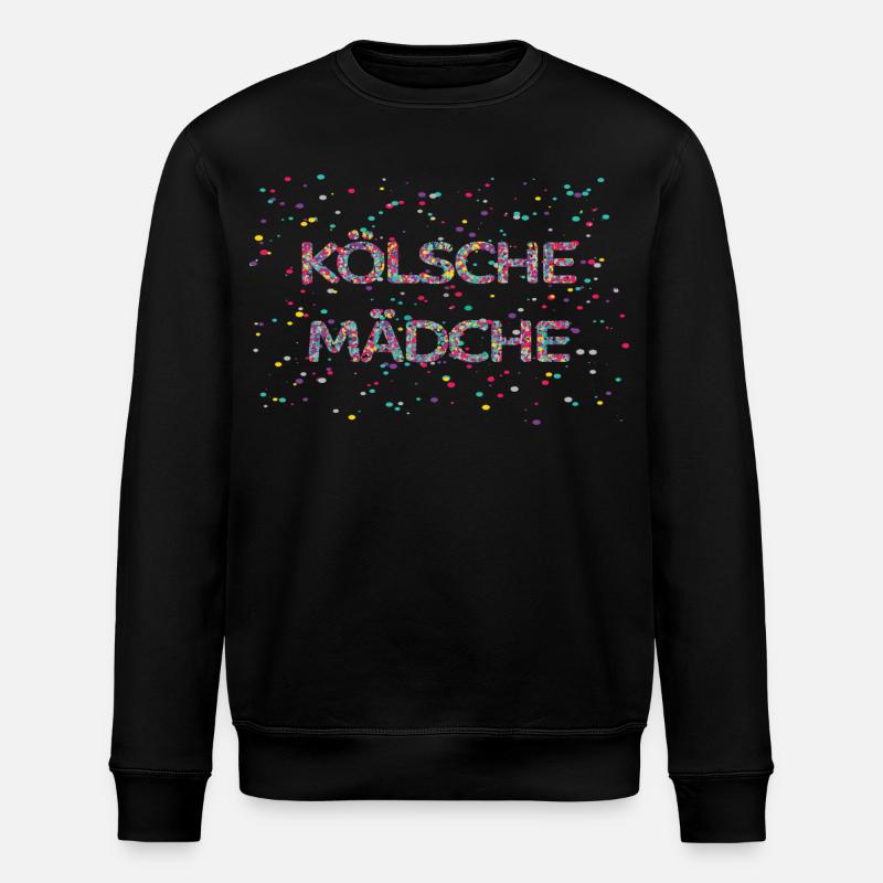 Kölsche Mädche Fasching Karneval Konfetti Kostüm - Stanley/Stella Unisex Bio-Sweatshirt ROLLER - Schwarz