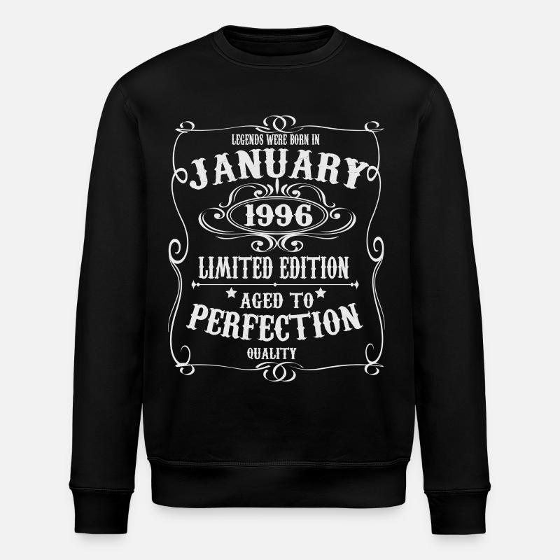 Legenden-wurden-im-Januar-1996-geboren - Stanley/Stella Unisex Bio-Sweatshirt ROLLER - Schwarz
