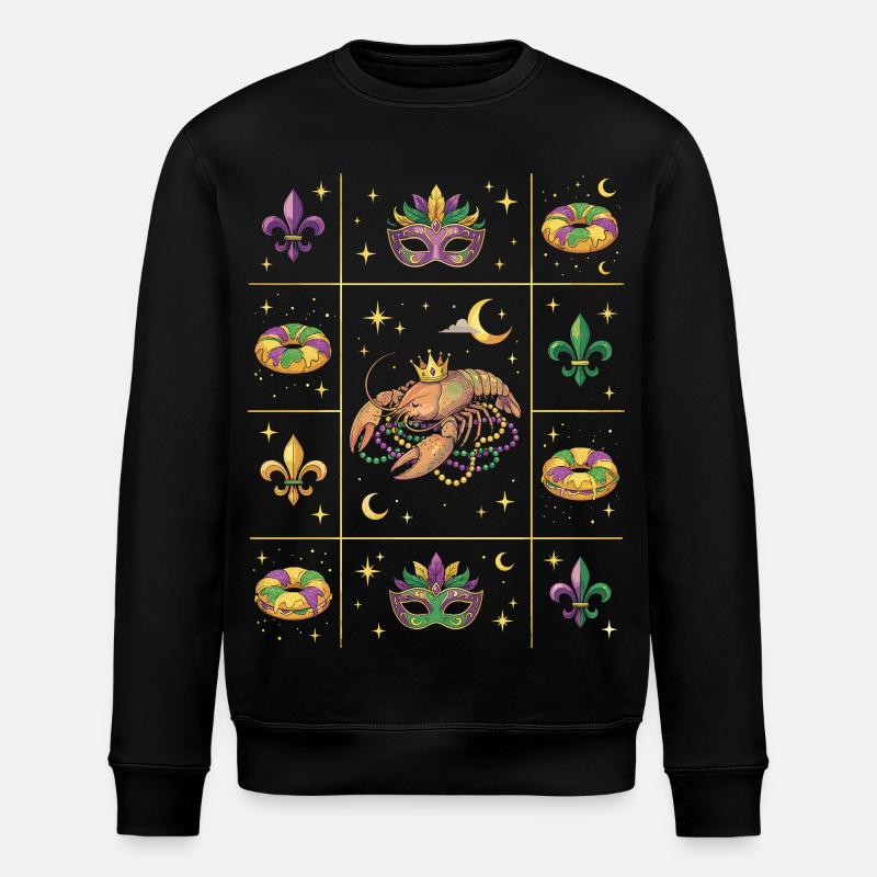 Flusskrebs-Karneval Mardi Gras - Stanley/Stella Unisex Bio-Sweatshirt ROLLER - Schwarz