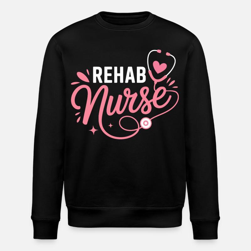 Reha Nurse Stethoskop-Design - Stanley/Stella Unisex Bio-Sweatshirt ROLLER - Schwarz
