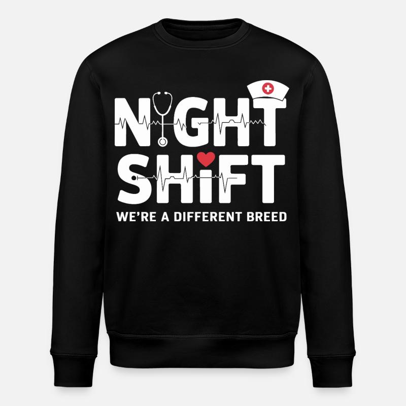 NachtSchicht Herzpfleger – Different Breed - Stanley/Stella ROLLER Unisex Organic Sweatshirt - black