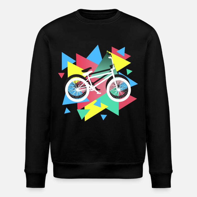 BMX Biking Geometric - Stanley/Stella Unisex Bio-Sweatshirt ROLLER - Schwarz
