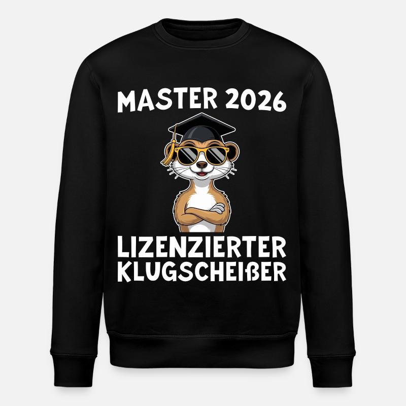 Abschlussprüfung 2026 Mastertitel Geschenkidee - Stanley/Stella Unisex Bio-Sweatshirt ROLLER - Schwarz