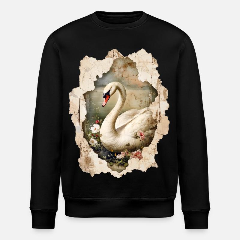 Schwan - Stanley/Stella Unisex Bio-Sweatshirt ROLLER - Schwarz