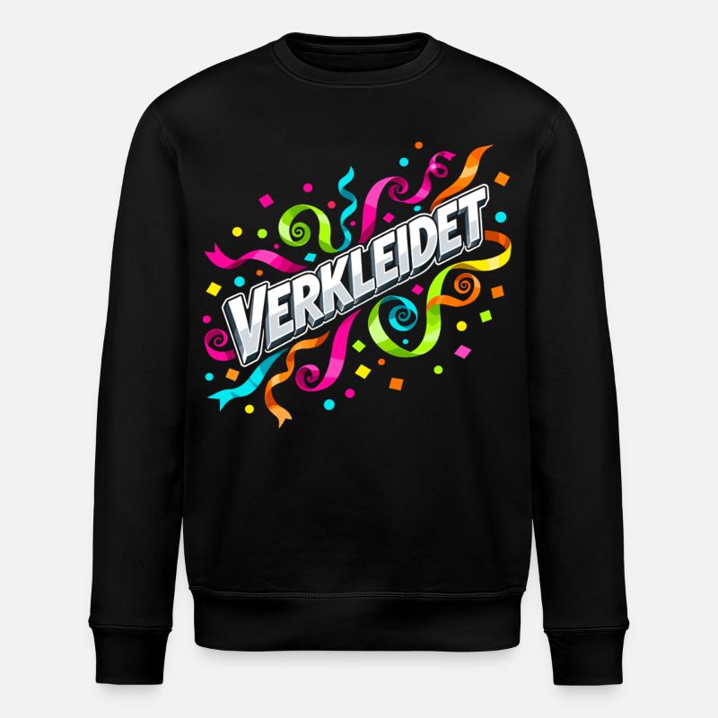 Verkleidet Konfetti Luftschlangen Karneval  - Stanley/Stella Unisex Bio-Sweatshirt ROLLER - Schwarz