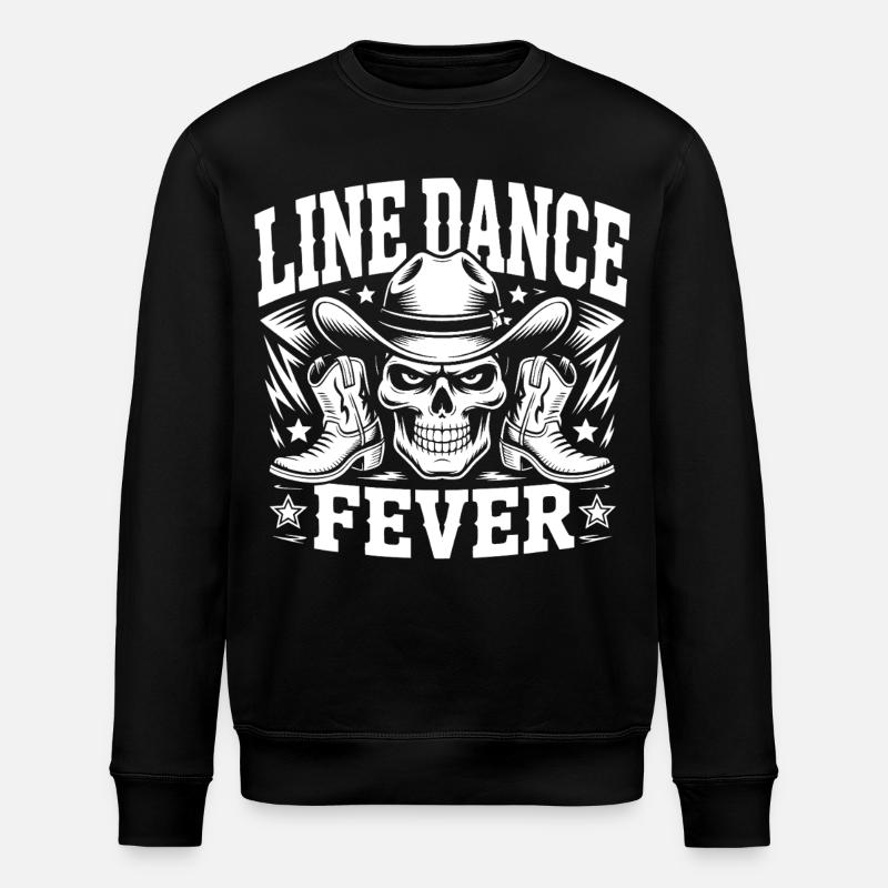 Line Dance Skull Boots - Stanley/Stella Unisex Bio-Sweatshirt ROLLER - Schwarz