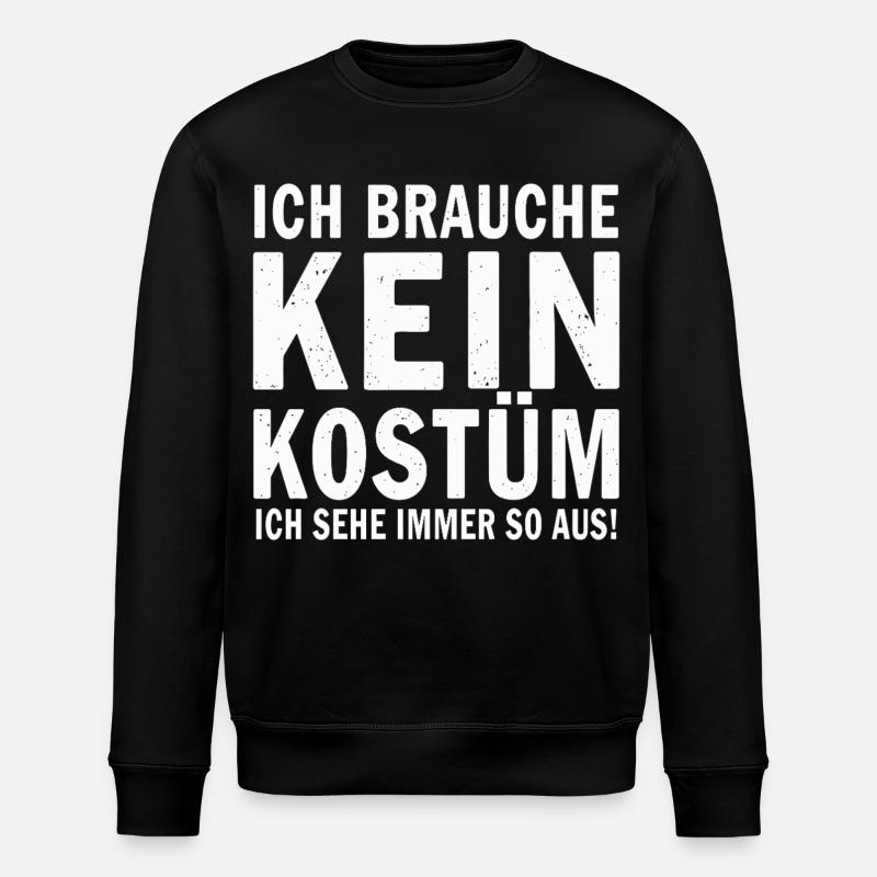 Karneval Fasching Fasnet Kostüm - Stanley/Stella Unisex Bio-Sweatshirt ROLLER - Schwarz