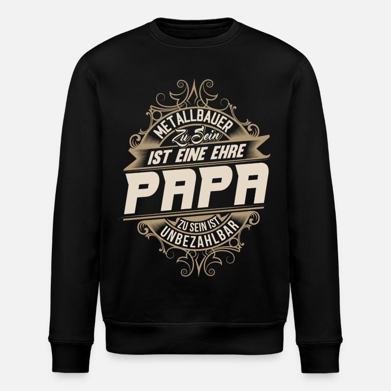 Metallbauer Papa - Stanley/Stella Unisex Bio-Sweatshirt ROLLER - Schwarz