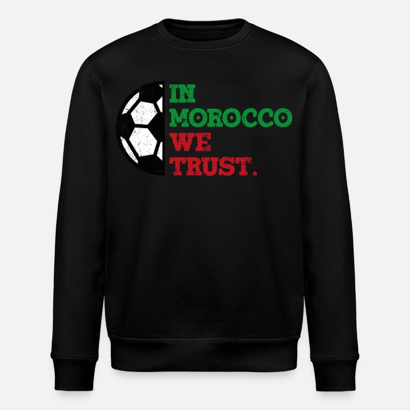 In Morocco we trust - Stanley/Stella Unisex Bio-Sweatshirt ROLLER - Schwarz