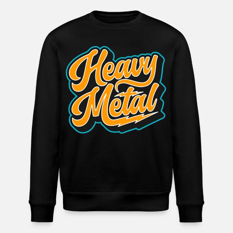 Heavy Metal Bold Script Logo - Stanley/Stella ROLLER Unisex Organic Sweatshirt - black
