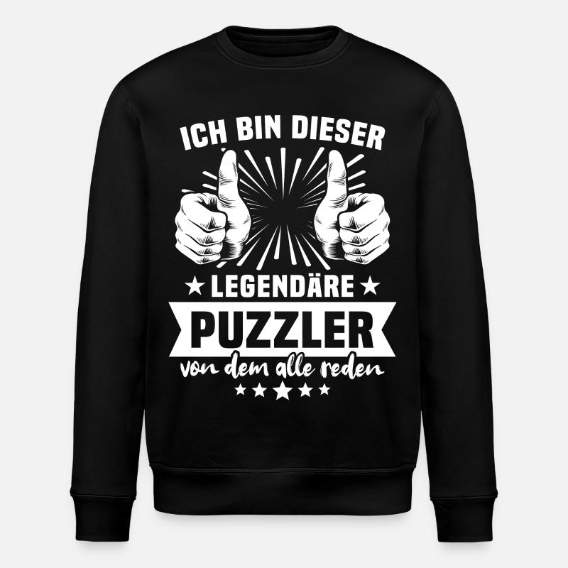 Puzzler Legende - Stanley/Stella Unisex Bio-Sweatshirt ROLLER - Schwarz