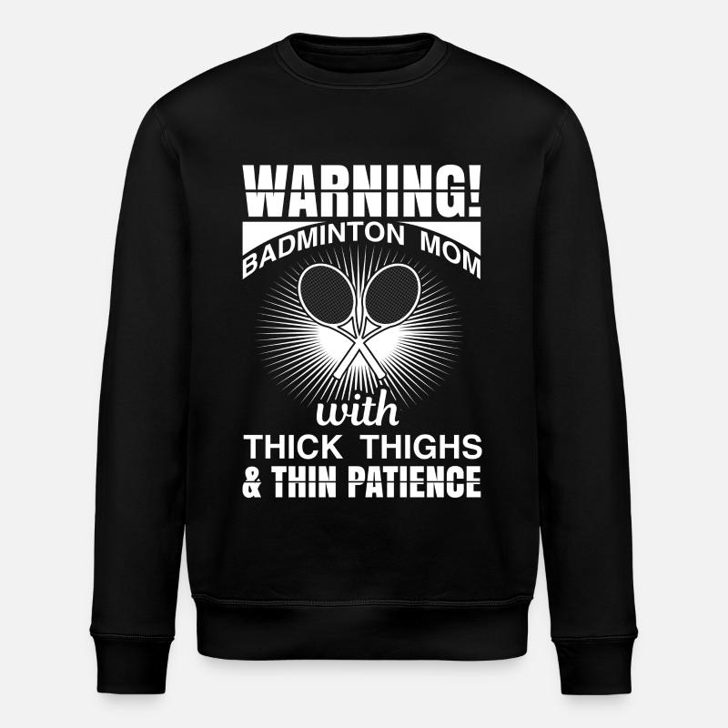 Badminton Mama - Stanley/Stella Unisex Bio-Sweatshirt ROLLER - Schwarz