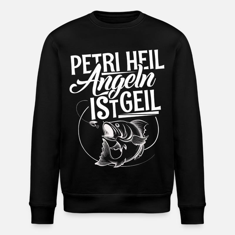 Angeln Angler - Stanley/Stella Unisex Bio-Sweatshirt ROLLER - Schwarz