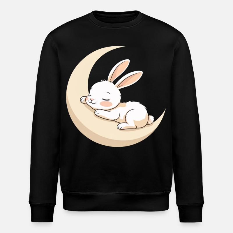 Moon Bunny Dream - Stanley/Stella ROLLER Unisex Organic Sweatshirt - black