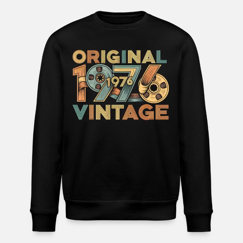Rétro original de 1976 - Sweat bio ROLLER Stanley/Stella Unisexe - noir