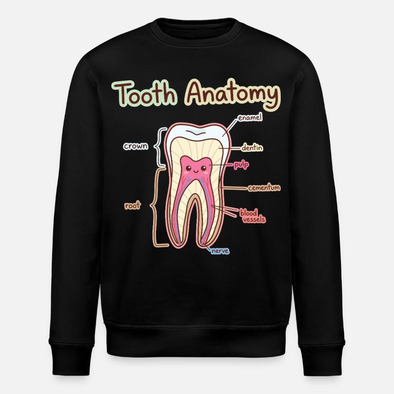 Dentiste assistant dentaire en anatomie dentaire - Sweat bio ROLLER Stanley/Stella Unisexe - noir