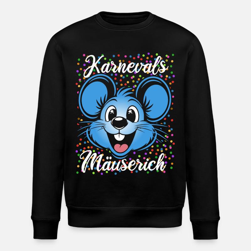 Karnevals Mäuserich | Partner Kostüm Herren - Stanley/Stella Unisex Bio-Sweatshirt ROLLER - Schwarz