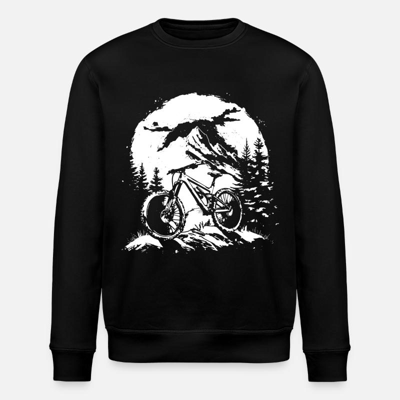 Mountainbiker Grafik - Stanley/Stella Unisex Bio-Sweatshirt ROLLER - Schwarz