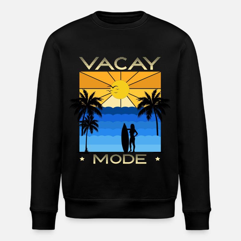 Lustiges Urlaubs & Surfer Design - Stanley/Stella Unisex Bio-Sweatshirt ROLLER - Schwarz