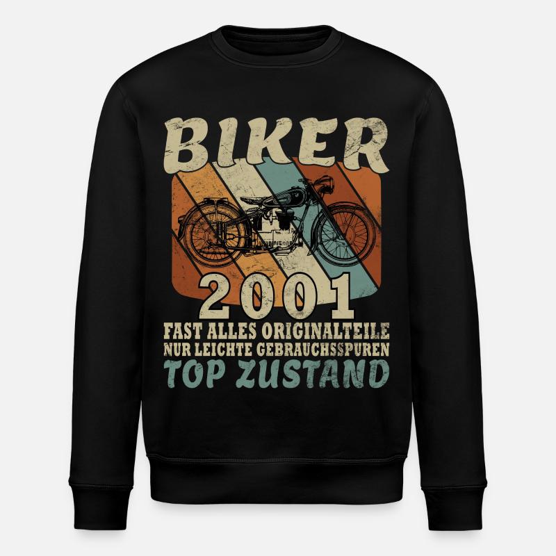 25e anniversaire motard motard 2001 - Sweat bio ROLLER Stanley/Stella Unisexe - noir