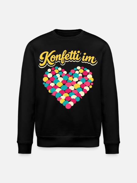 karneval konfetti im herzen - Stanley/Stella Unisex Bio-Sweatshirt ROLLER - Schwarz