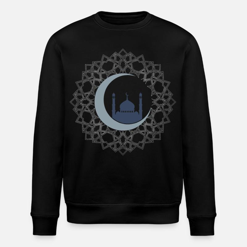 Islamische Kunst-Moschee Halbmond Elegant - Stanley/Stella Unisex Bio-Sweatshirt ROLLER - Schwarz